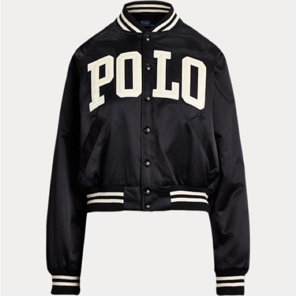 Polo Ralph Lauren Satin Bomber Jacket women’s medium - Picture 3 of 9